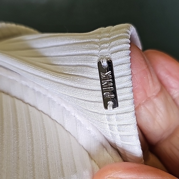 Pink Victoria secrets white padded pushup bathing suit top. Size small. - Picture 3 of 15